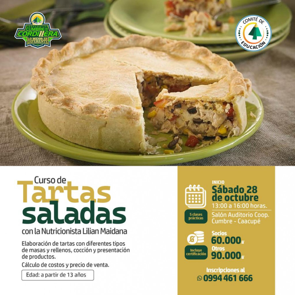Lanzamos el “Curso de Tartas Saladas”